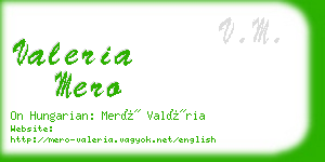 valeria mero business card